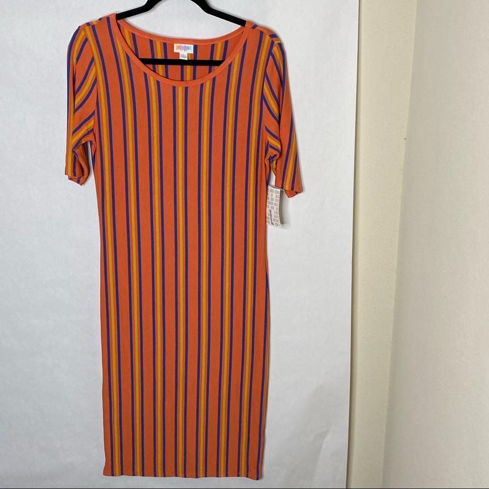 NWT LuLaRoe horizontal striped Julia dress